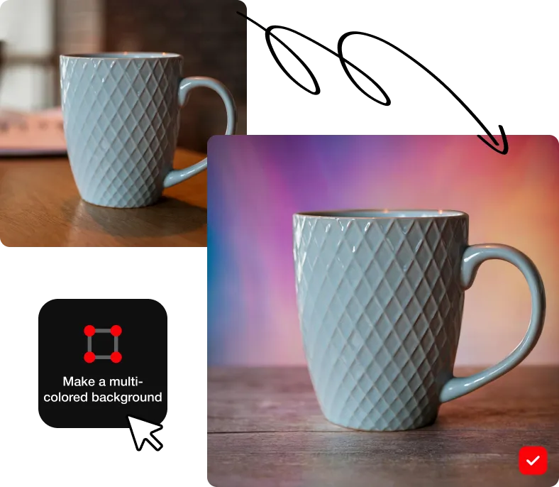 078 – 24GenAI — Make a multicolored background on the image